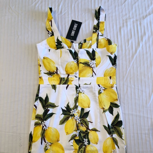 Saint Genies Lemon Print Fitted Dress - Picture 4 of 4